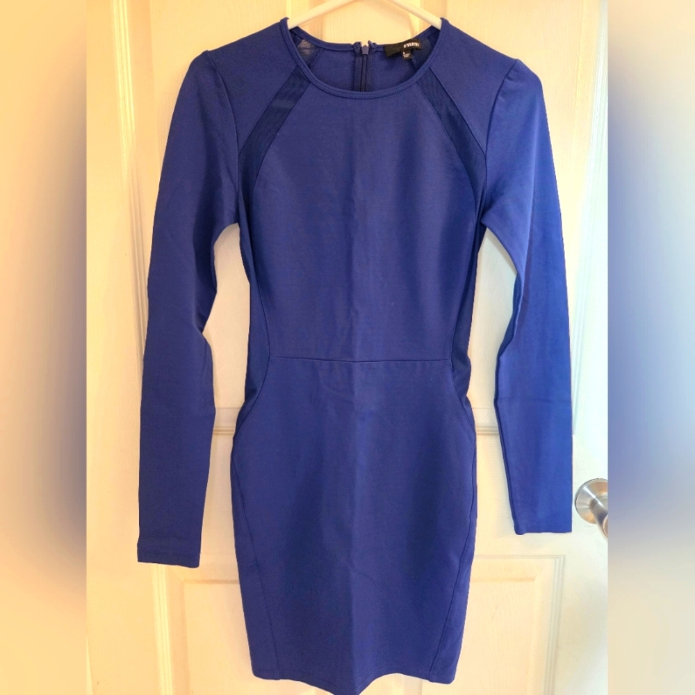 Wilfred Mesh Detail Bodycon Long Sleeve Dress